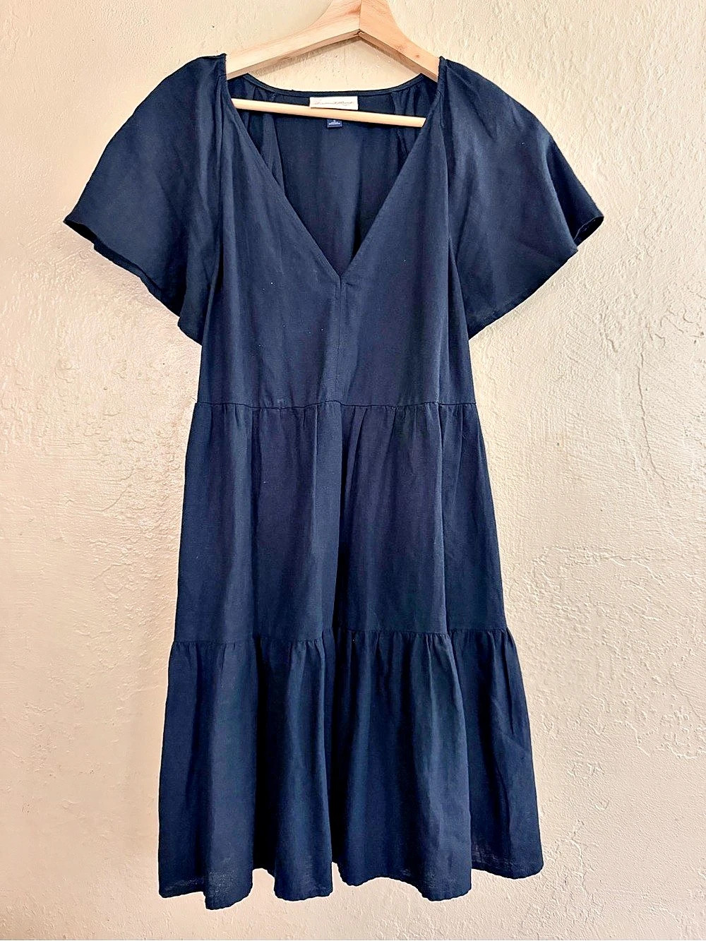 Universal Thread Tiered Midi Dress in Black Size Small Like New